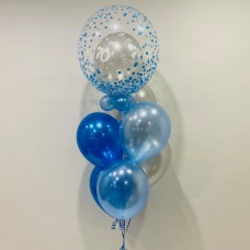 70th Deco Double Bubble Bouquet (Blue Theme)